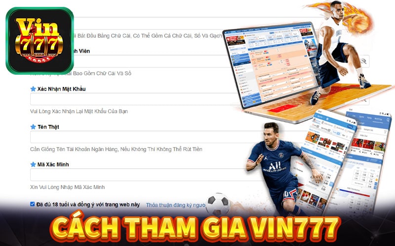 Hướng dẫn các bước tham gia nhà cái vin777 dành cho người chơi mới